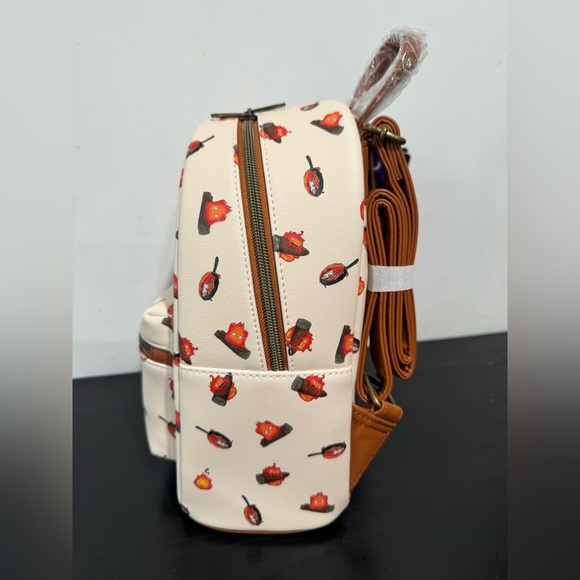 Loungefly Studio Ghibli Howl's Moving Castle Calcifer All over Mini Backpack - Picture 5 of 9